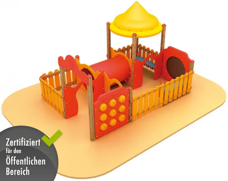 Kinder-Spielplatz DIN EN 1176 Labyrinth Minos Spiele-System
